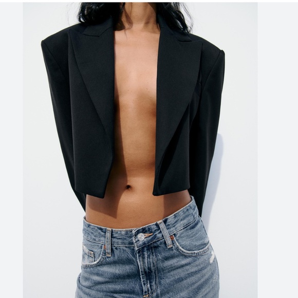 Zara NWT black cropped blazer 2010/753 - Picture 8 of 8
